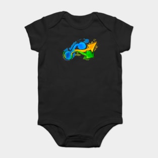 USB Symbol Graffiti Baby Bodysuit